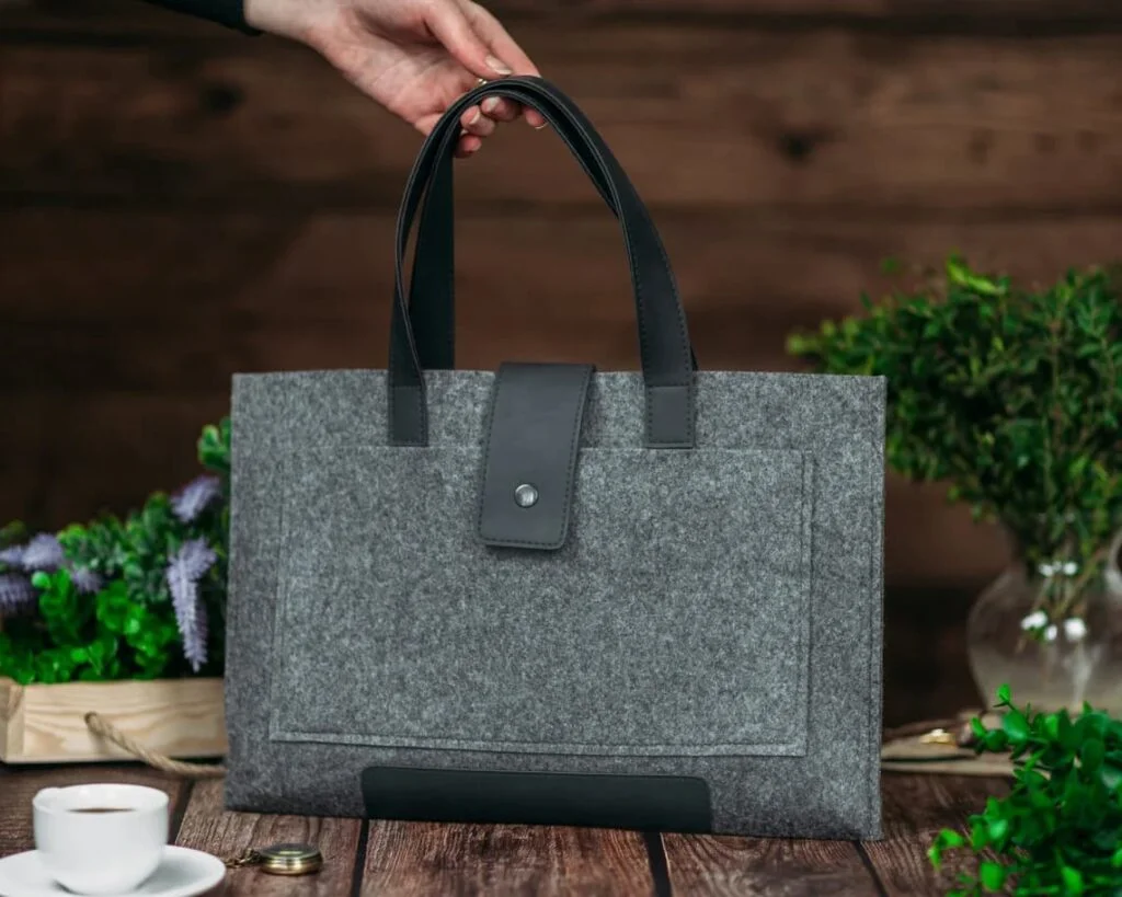 Laptop Sleeve Made Of Suede And Genuine Leather | Slim Design For Office, Work, School, And Travel 4 Laptop Sleeve Made Of Suede And Genuine Leather