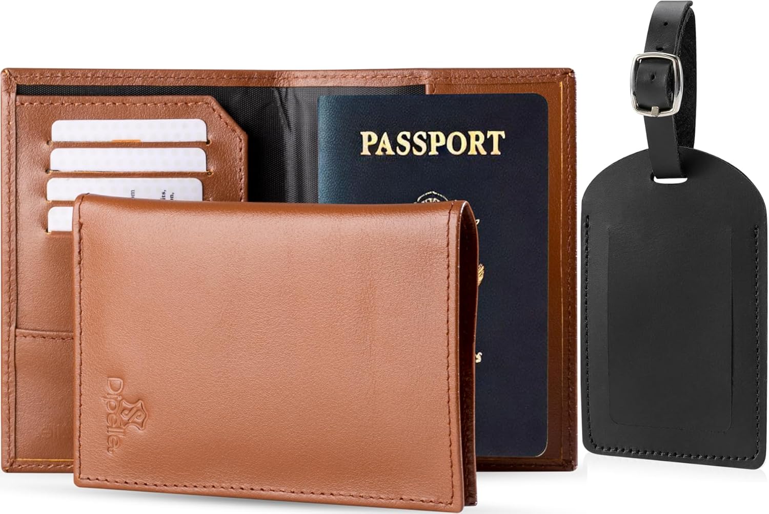 Genuine Leather Passport Holder – Havana