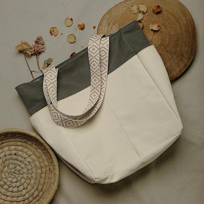 Di Pelle™ Large Canvas Tote Bag For Women