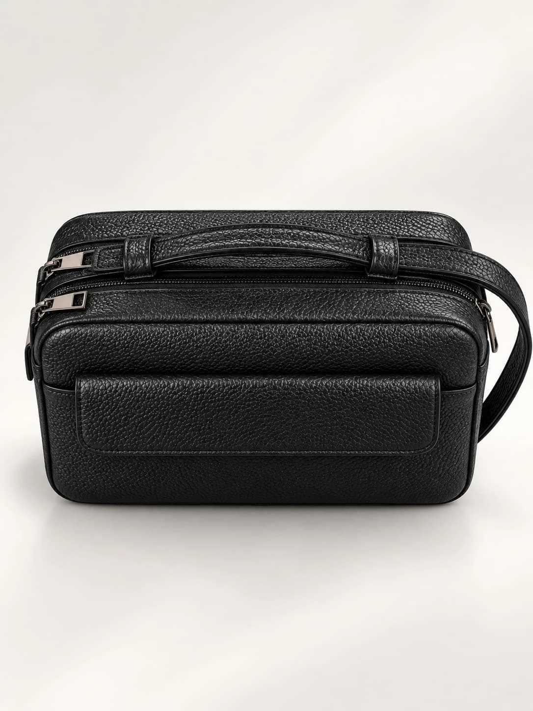 Men's Clutch Bag – PU Leather with Magnetic Pocket — Black — 1