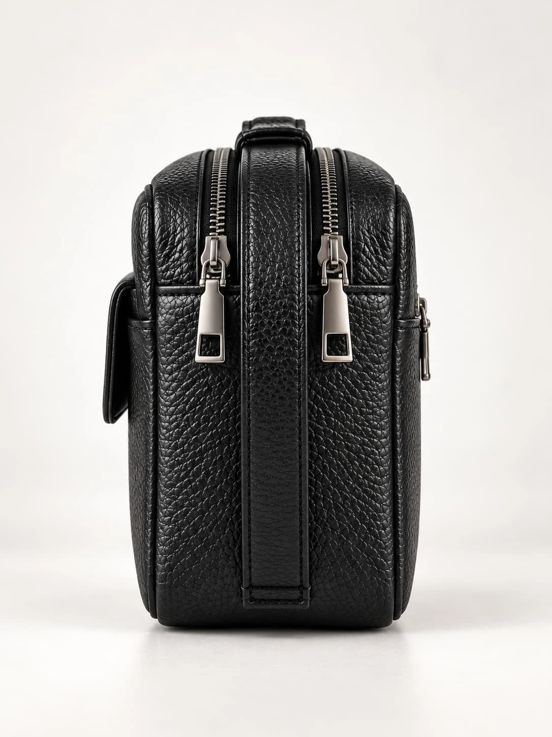 Men's Clutch Bag – PU Leather with Magnetic Pocket — Black — 7