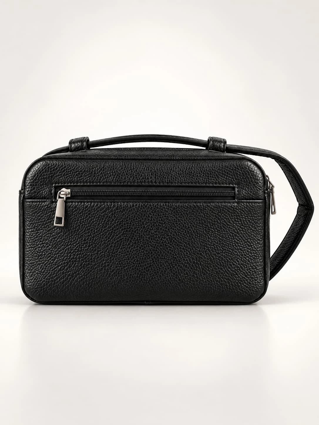 Men's Clutch Bag – PU Leather with Magnetic Pocket — Black — 5