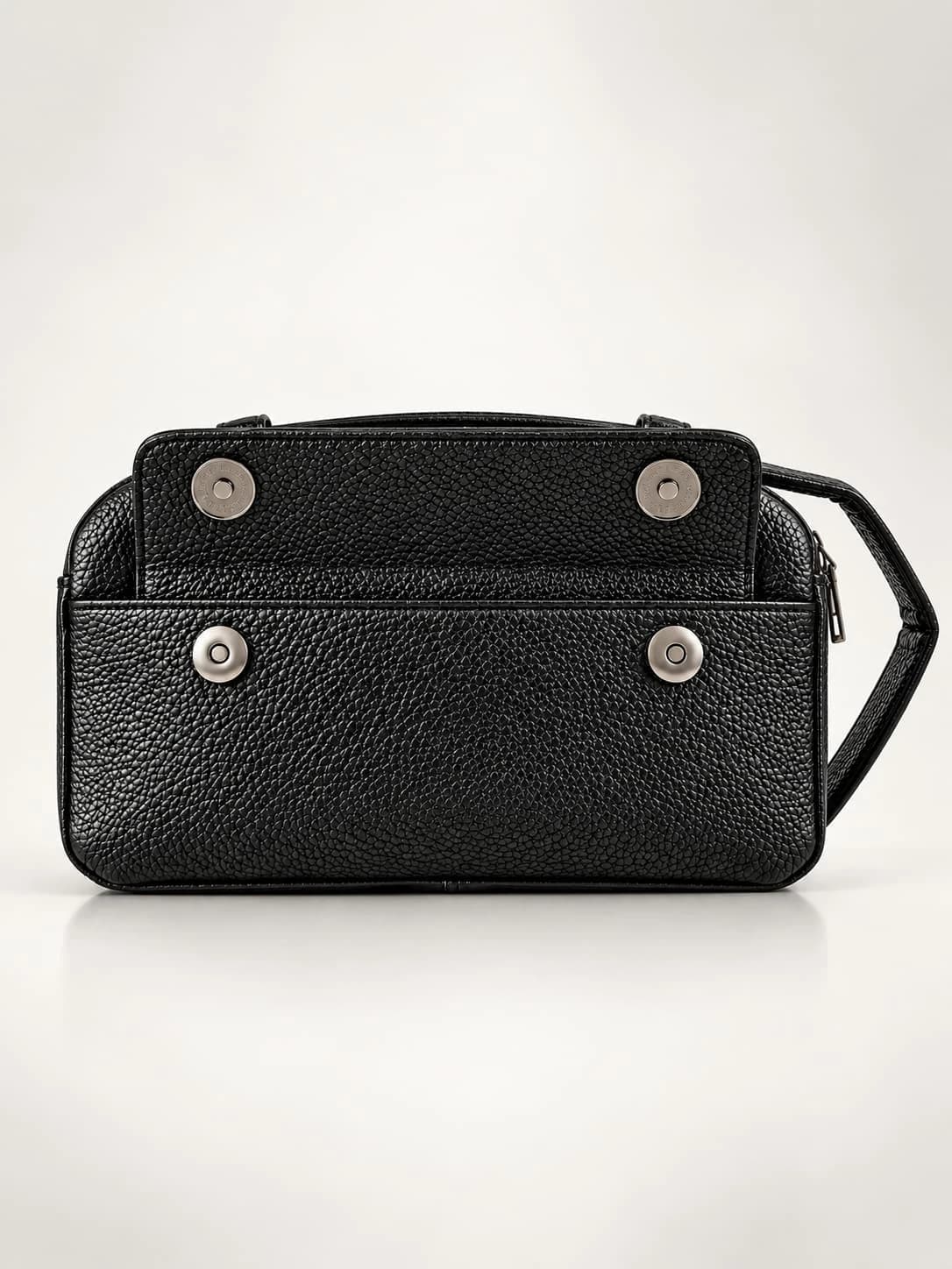 Men's Clutch Bag – PU Leather with Magnetic Pocket — Black — 6