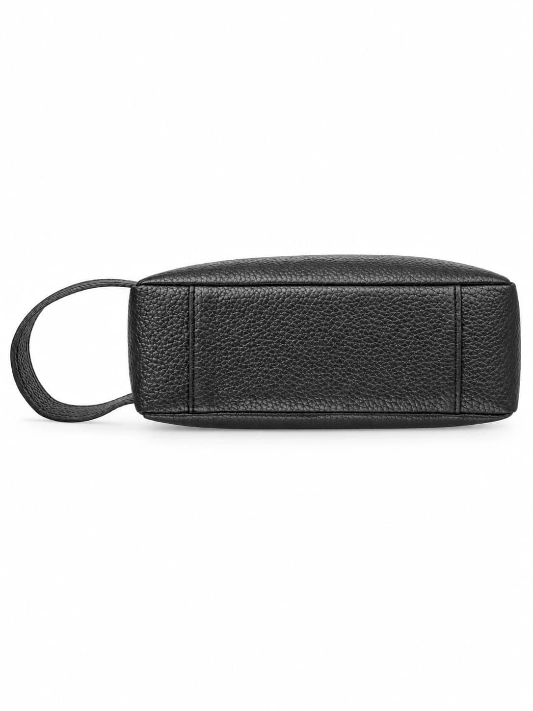 Clutch Bag – Faux Leather (PU) with Pebbled Finish — Textured Black 2 — 2