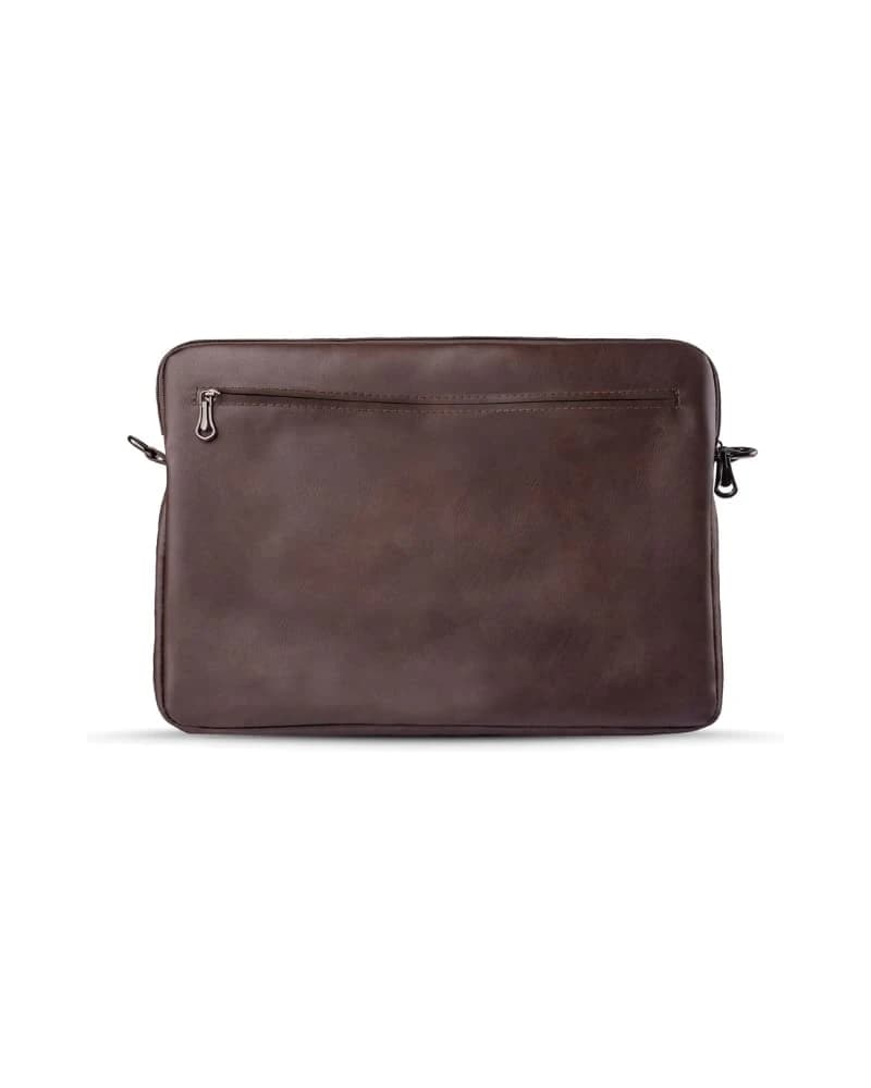 Di Pelle Handcrafted Leather Laptop Sleeve – Egyptian Full-Grain Leather — 8b4514 — 3