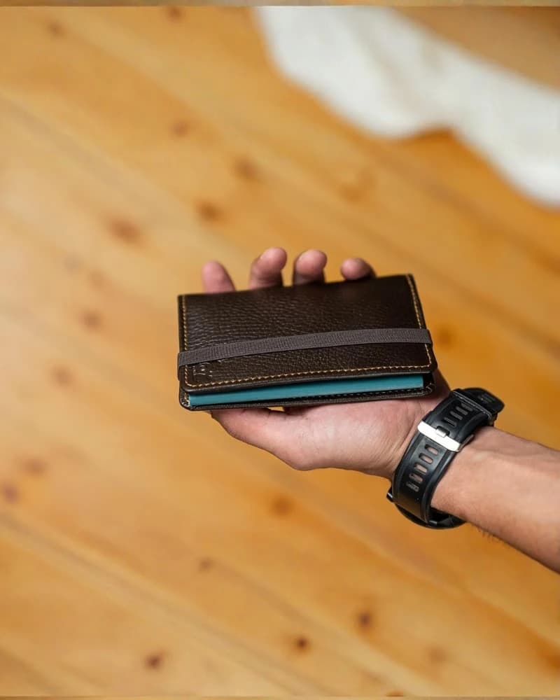 Di Pelle Genuine Leather Passport Case — 7b4a2a — 5