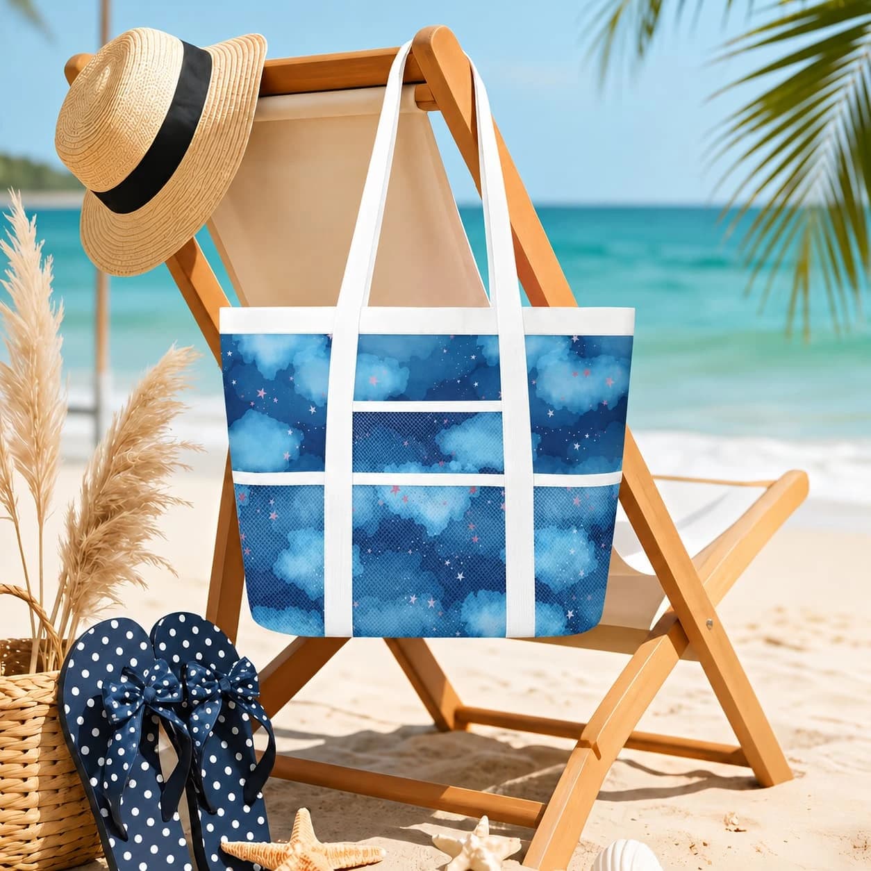 Di Pelle Waterproof Beach Tote Bag – Handmade Egyptian Design — 000081 — 7