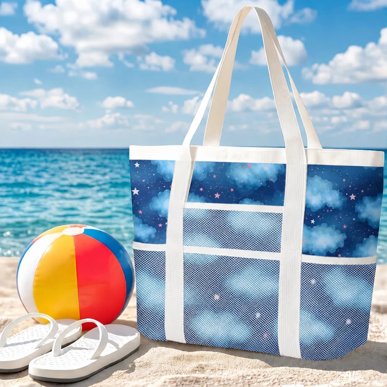 Di Pelle Waterproof Beach Tote Bag – Handmade Egyptian Design — 000081 — 5