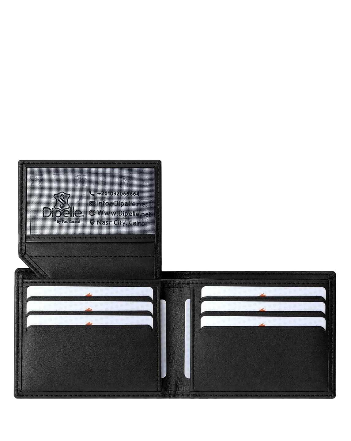 Di Pelle 100% Genuine Leather Bifold Wallet for Men with Gift Box — Black