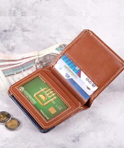 استكشف فخامة Dipelle: محفظة جلد طبيعي ثنائية الطي للرجال، تصميم عصري 10 100 1 8