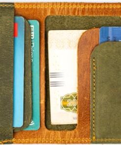 محفظة رجالي هاندميد من الجلد الطبيعي - تصميم بسيط تحمل النقود والبطاقات 15 1711553354