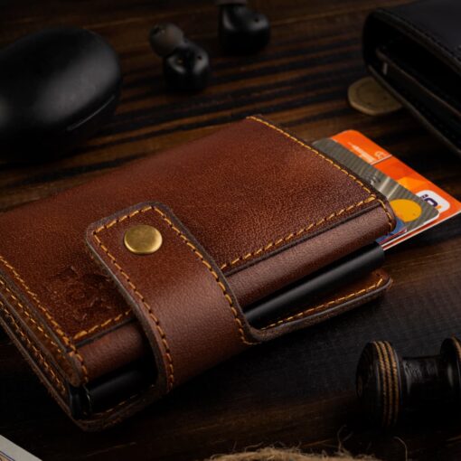 6محفظة جلد طبيعي Rfid، محفظة من الجلد الطبيعي مع حامل بطاقات Rfid