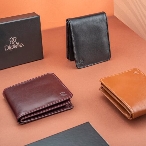 محفظة Dipelle للرجال: محفظة جلد طبيعي للرجال امبيريال ثلاثة ألوان متميزة 12 Mens Genuine Leather Wallet Genuine Leather Wallet Mens Genuine Leather Wallet Handmade Genuine Leather Wallets Mens Natural Leather Black1