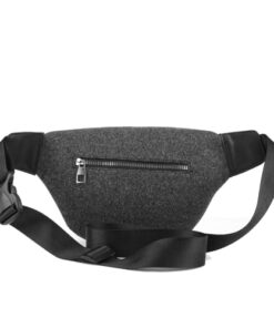 شنطة وسط للرجال والسيدات، شنطة كروس بحزام قابل للتعديل للاستخدام الخارجي، التمارين، السفر، الجري العادي، المشي لمسافات طويلة، وركوب الدراجات. (رمادي)