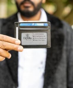 كراتة وحافظة كروت من الجلد طبيعي للرجال والنساء مقاس 11*8 سم بها 8 جيوب، تحمل حتى 12 كرت 13 11 8 8 1 6