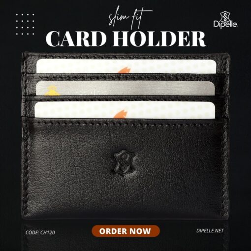 A Black Leather Wallet With Cards Inside