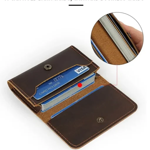 حافظة بطاقات ائتمان قابلة للتوسيع جلد الطبيعي من ديبيل™ | حافظة بطاقات عمل جلدية للرجال والنساء 11 S5D4F0A89E8C84498916A201D1E0D5946I